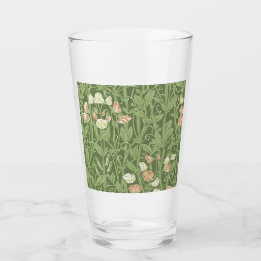 William Morris Sweet Pea Floral Design Glas (Vorderseite)
