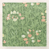 William Morris Sweet Pea Floral Design Glasuntersetzer (Vorderseite)