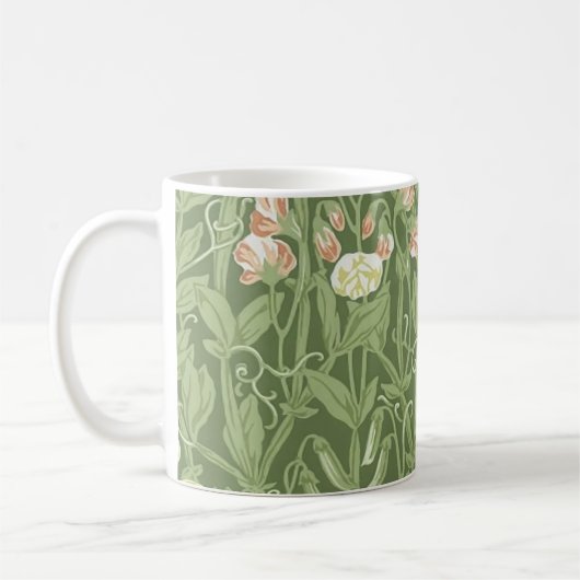 William Morris Sweet Pea Floral Design Kaffeetasse (Links)