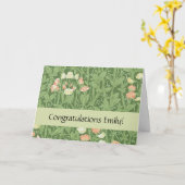 William Morris Sweet Pea Floral Design Karte (Gelbe Blume)