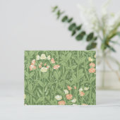 William Morris Sweet Pea Floral Design Postkarte (Stehend Vorderseite)
