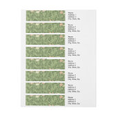 William Morris Sweet Pea Floral Design Rundum-Adressaufkleber (Bogen)