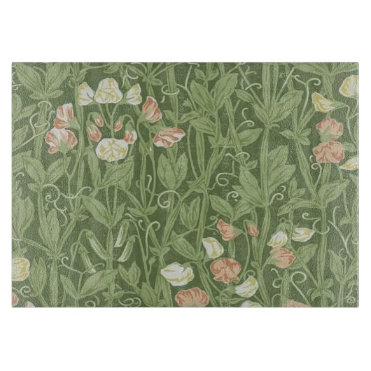 William Morris Sweet Pea Floral Design Schneidebrett (Vorderseite)
