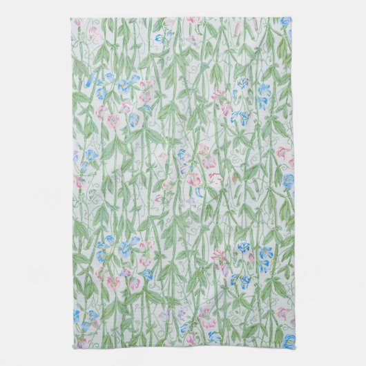 William Morris Sweet Pea Floral Pattern Classic Geschirrtuch (Vertikal)