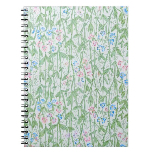 William Morris Sweet Pea Floral Pattern Classic Notizblock (Vorderseite)