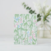 William Morris Sweet Pea Floral Pattern Classic Postkarte (Stehend Vorderseite)