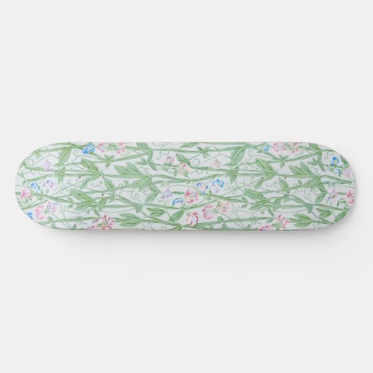 William Morris Sweet Pea Floral Pattern Classic Skateboard (Horizontal)