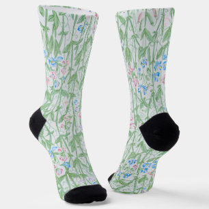 William Morris Sweet Pea Floral Pattern Classic Socken
