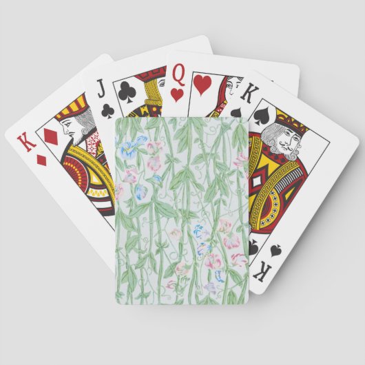 William Morris Sweet Pea Floral Pattern Classic Spielkarten (Rückseite)