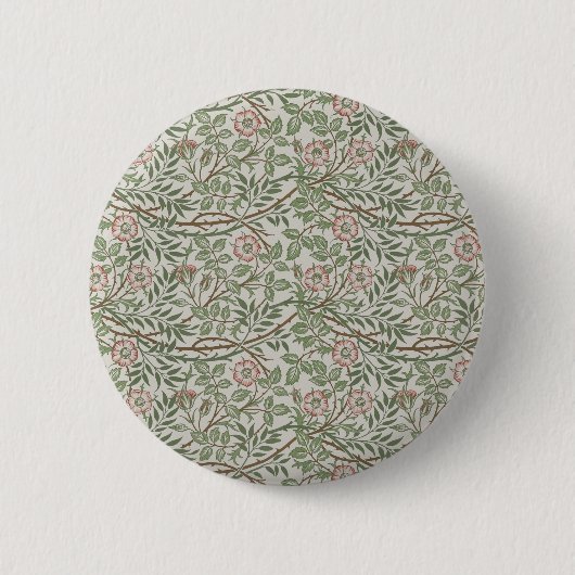 William Morris Sweetbriar Blumenmuseum Button (Vorderseite)