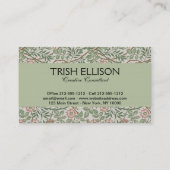 William Morris Sweetbriar Blumenmuseum Visitenkarte (Rückseite)