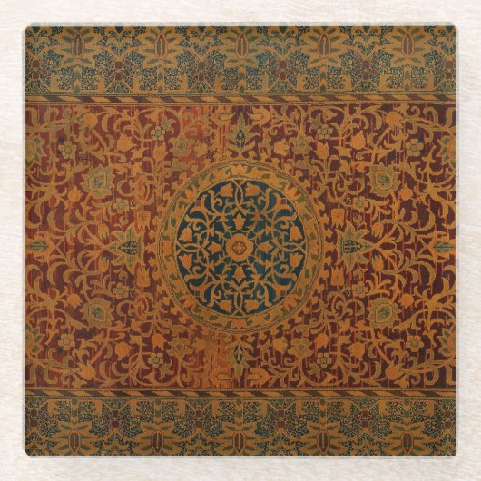 William Morris Tapestry Carpet Rug Glasuntersetzer (Vorderseite)