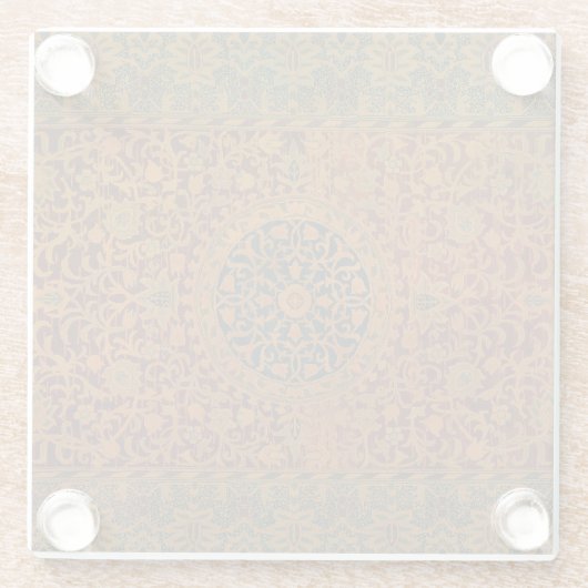 William Morris Tapestry Carpet Rug Glasuntersetzer (Rückseite)