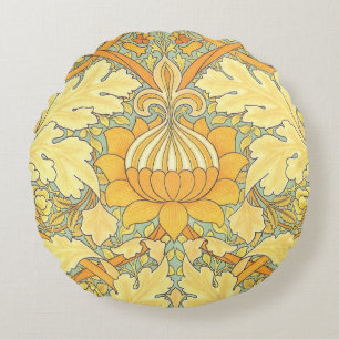 William Morris Tapete für St. James Place Rundes Kissen