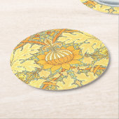 William Morris-Tapete für St- Jamesplatz Runder Pappuntersetzer (Angewinkelt)