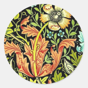 William Morris-Tapete Runder Aufkleber