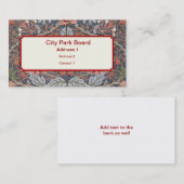 William Morris-Tapeten-Entwürfe Visitenkarte (Vorne/Hinten)