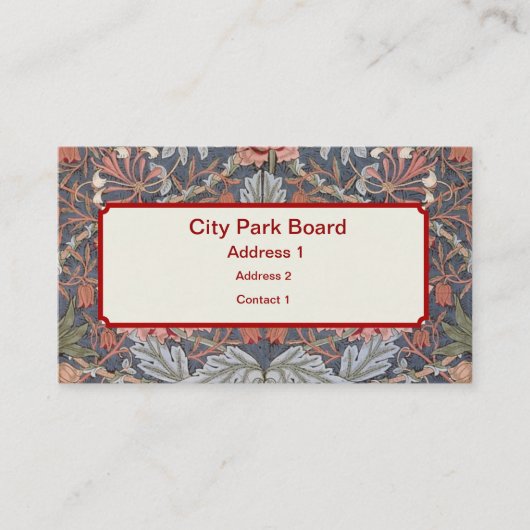 William Morris-Tapeten-Entwürfe Visitenkarte (Vorderseite)