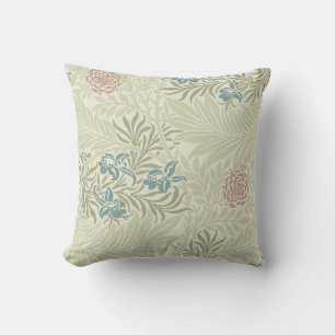 William Morris Teal Blau und Rosa Rittersporn-Must Kissen