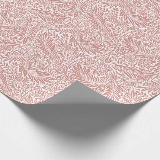 William Morris Terracotta Larkspur Pattern Geschenkpapier (Ecke)