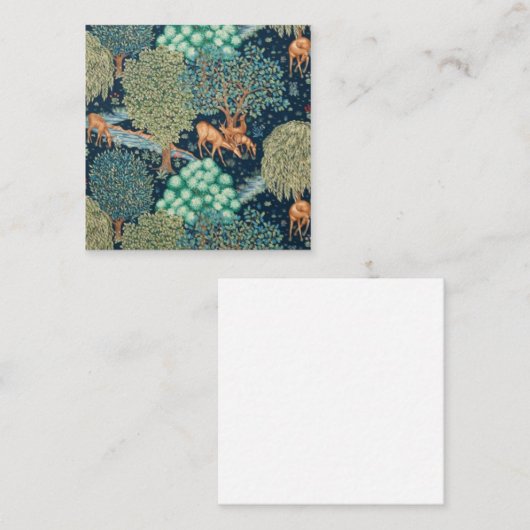 William Morris The Brook Quadratische Visitenkarte (Vorne/Hinten)