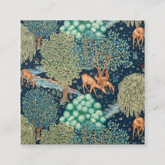 William Morris The Brook Quadratische Visitenkarte (Vorderseite)