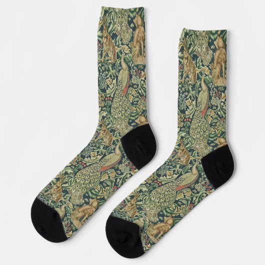 William Morris "The Forest" Wildlife Socken (Linkes Detail)