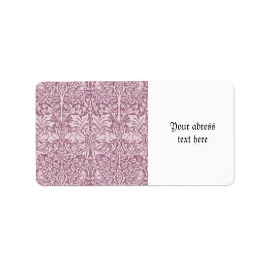 William Morris, The Strawberry dieb, überarbeitet, Adressaufkleber (Vorne)