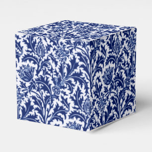 William Morris Thistle Damask, Cobalt Blue & White Geschenkschachtel