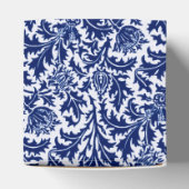 William Morris Thistle Damask, Cobalt Blue & White Geschenkschachtel (Oben)