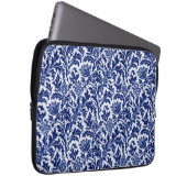 William Morris Thistle Damask, Cobalt Blue & White Laptopschutzhülle (Vorne Rechts)