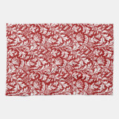William Morris Thistle Damask, Dark Red & White Geschirrtuch (Horizontal)
