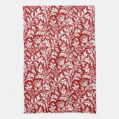 William Morris Thistle Damask, Dark Red & White Geschirrtuch (Vertikal)