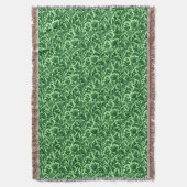 William Morris Thistle Damask, Emerald Green Decke (Vorderseite Vertikal)