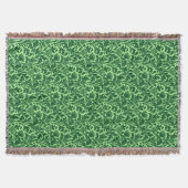 William Morris Thistle Damask, Emerald Green Decke (Vorderseite)