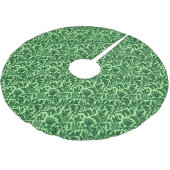 William Morris Thistle Damask, Emerald Green Polyester Weihnachtsbaumdecke (Schrägansicht)
