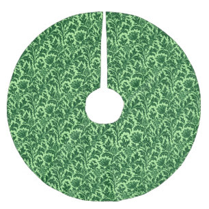 William Morris Thistle Damask, Emerald Green Polyester Weihnachtsbaumdecke