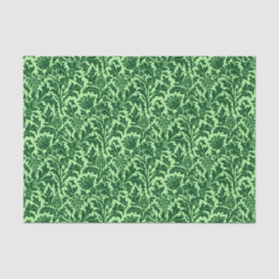 William Morris Thistle Damask, Emerald Green Seidenpapier
