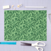 William Morris Thistle Damask, Emerald Green Seidenpapier (Handwerk)