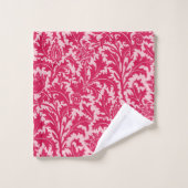 William Morris Thistle Damask, Fuchsia Pink Badhandtuch Set (Waschlappen)