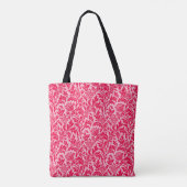 William Morris Thistle Damask, Fuchsia Pink Tasche (Rückseite)