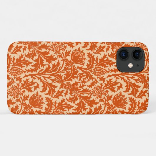 William Morris Thistle Damask, Mandarin Orange Case-Mate iPhone Hülle (Rückseite (Horizontal))