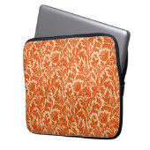 William Morris Thistle Damask, Mandarin Orange Laptopschutzhülle (Vorderseite Links)