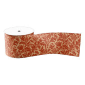 William Morris Thistle Damask, Mandarin Orange Ripsband (Spule)