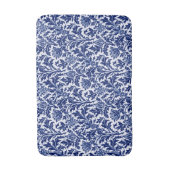 William Morris Thistle Damask, Navy Blue und White Badematte (Vorderseite Vertikal)