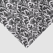 William Morris Thistle Damask, Schwarz auf Weiß Seidenpapier (Ausschnitt)