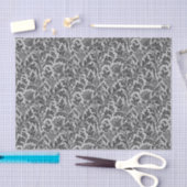 William Morris Thistle Damask, Silver Gray / Grau Seidenpapier (Handwerk)