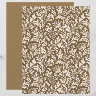William Morris Thistle Damask, Taupe Tan und Beige