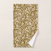 William Morris Thistle Damask, Taupe Tan und Beige Badhandtuch Set (Handtuch)