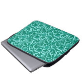 William Morris Thistle Damask, Türkis und Aqua Laptopschutzhülle (Vorne Knopf)